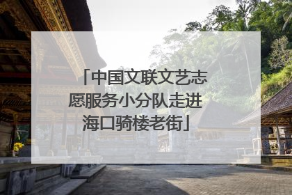 中国文联文艺志愿服务小分队走进海口骑楼老街