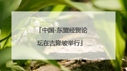 中国-东盟经贸论坛在吉隆坡举行