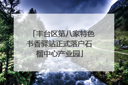 丰台区第八家特色书香驿站正式落户石榴中心产业园
