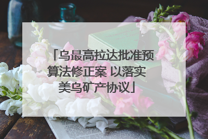 乌最高拉达批准预算法修正案 以落实美乌矿产协议