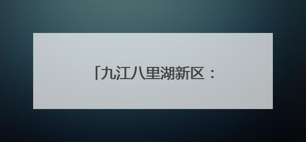 九江八里湖新区：精准“吹哨”聚民意 真查实改解民忧