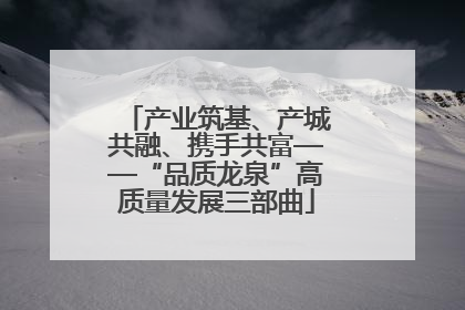 产业筑基、产城共融、携手共富——“品质龙泉”高质量发展三部曲