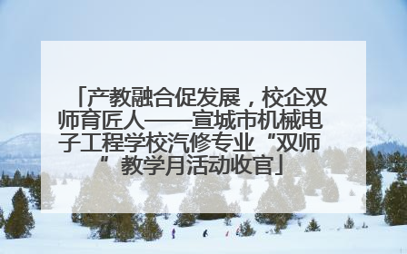 产教融合促发展，校企双师育匠人——宣城市机械电子工程学校汽修专业“双师”教学月活动收官