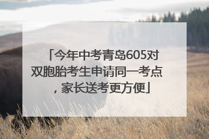 今年中考青岛605对双胞胎考生申请同一考点，家长送考更方便