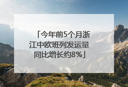 今年前5个月浙江中欧班列发运量同比增长约8%
