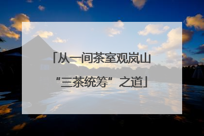 从一间茶室观岚山“三茶统筹”之道