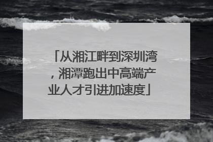 从湘江畔到深圳湾，湘潭跑出中高端产业人才引进加速度
