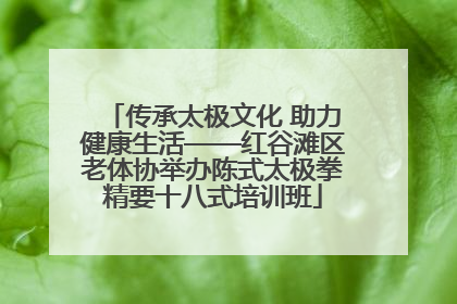 传承太极文化 助力健康生活——红谷滩区老体协举办陈式太极拳精要十八式培训班