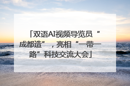 双语AI视频导览员“成都造”，亮相“一带一路”科技交流大会