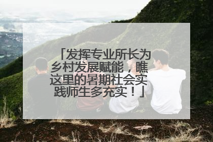 发挥专业所长为乡村发展赋能，瞧这里的暑期社会实践师生多充实！