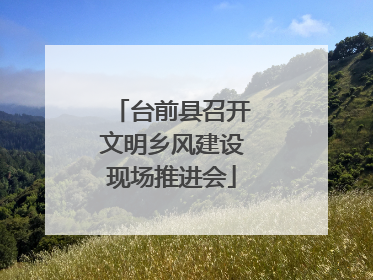 台前县召开文明乡风建设现场推进会