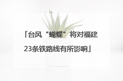 台风“蝴蝶”将对福建23条铁路线有所影响