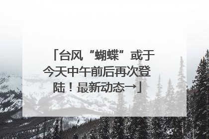 台风“蝴蝶”或于今天中午前后再次登陆！最新动态→