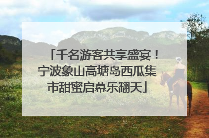 千名游客共享盛宴！宁波象山高塘岛西瓜集市甜蜜启幕乐翻天