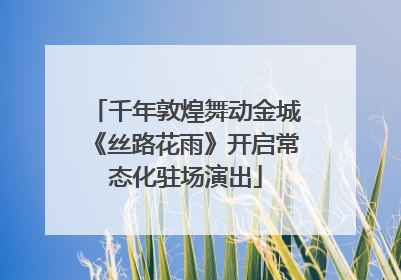 千年敦煌舞动金城《丝路花雨》开启常态化驻场演出