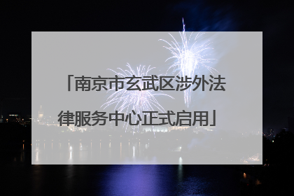 南京市玄武区涉外法律服务中心正式启用