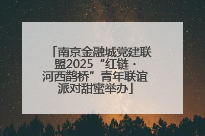 南京金融城党建联盟2025“红链・河西鹊桥”青年联谊派对甜蜜举办