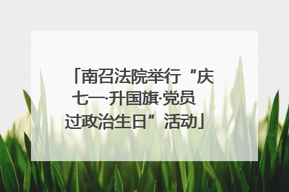 南召法院举行“庆七一·升国旗·党员过政治生日”活动