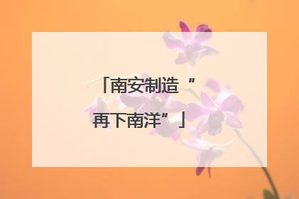 南安制造“再下南洋”