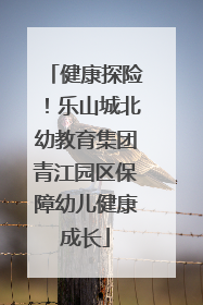 健康探险！乐山城北幼教育集团青江园区保障幼儿健康成长