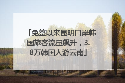 免签以来昆明口岸韩国旅客流量飙升，3.8万韩国人游云南