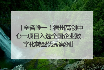 全省唯一！德州高创中心一项目入选全国企业数字化转型优秀案例