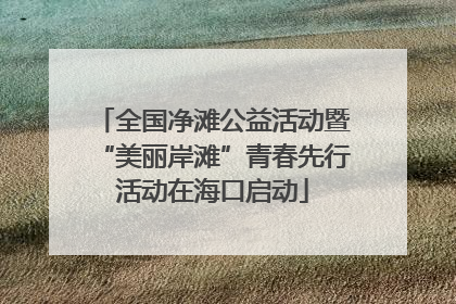 全国净滩公益活动暨“美丽岸滩”青春先行活动在海口启动