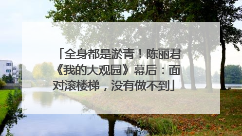 全身都是淤青！陈丽君《我的大观园》幕后：面对滚楼梯，没有做不到