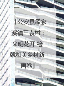 公安县孟家溪镇三袁村：文明花开 绘就和美乡村新画卷