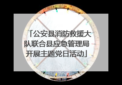 公安县消防救援大队联合县应急管理局开展主题党日活动
