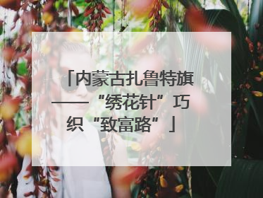 内蒙古扎鲁特旗——“绣花针”巧织“致富路”