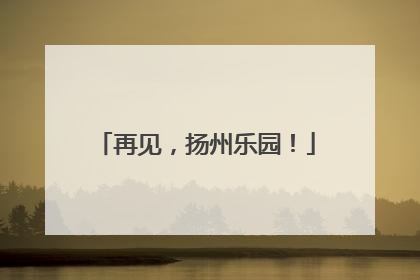 再见，扬州乐园！