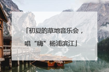 初夏的草地音乐会，唱“嗨”杨浦滨江