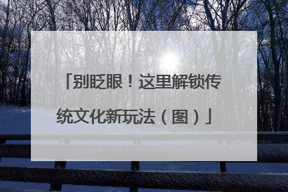 别眨眼！这里解锁传统文化新玩法（图）