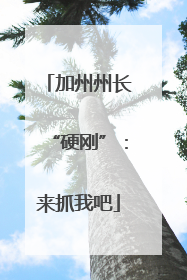 加州州长“硬刚”：来抓我吧