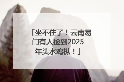 坐不住了！云南易门有人捡到2025年头水鸡枞！