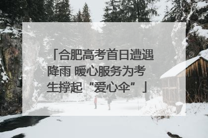 合肥高考首日遭遇降雨 暖心服务为考生撑起“爱心伞”