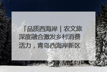 品质西海岸｜农文旅深度融合激发乡村消费活力，青岛西海岸新区的乡村振兴实践