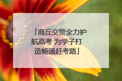 商丘交警全力护航高考 为学子打造畅通赶考路