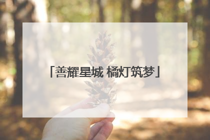 善耀星城 橘灯筑梦
