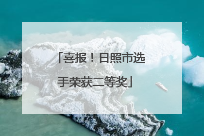 喜报！日照市选手荣获二等奖