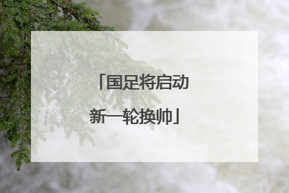 国足将启动新一轮换帅