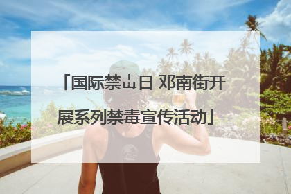 国际禁毒日 邓南街开展系列禁毒宣传活动