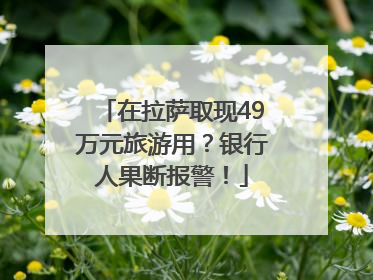 在拉萨取现49万元旅游用？银行人果断报警！