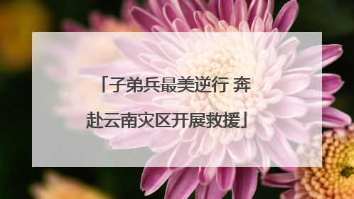 子弟兵最美逆行 奔赴云南灾区开展救援