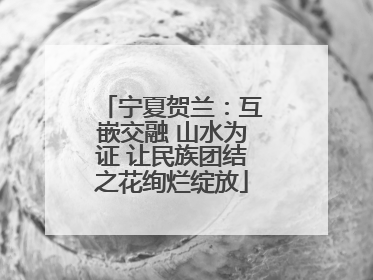 宁夏贺兰：互嵌交融 山水为证 让民族团结之花绚烂绽放