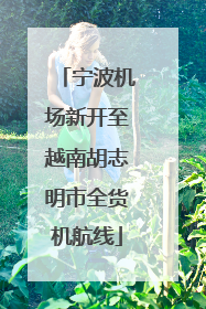 宁波机场新开至越南胡志明市全货机航线