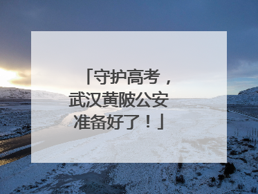 守护高考，武汉黄陂公安准备好了！