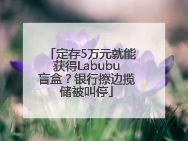 定存5万元就能获得Labubu盲盒？银行擦边揽储被叫停
