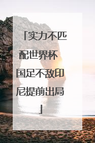 实力不匹配世界杯 国足不敌印尼提前出局